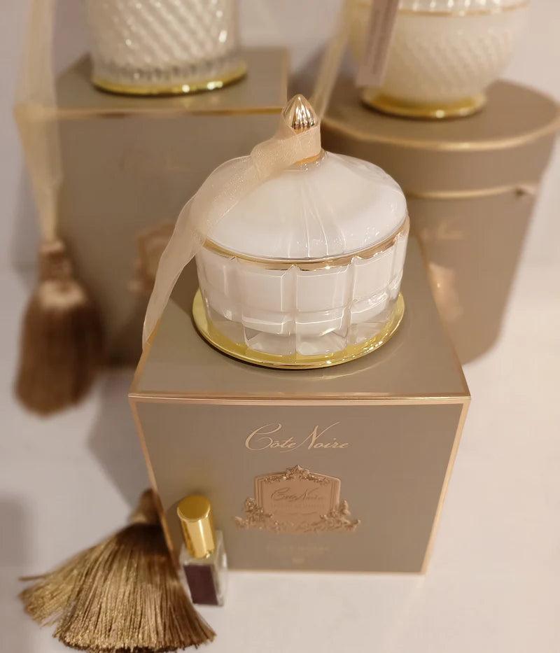 Art Deco Candle - Cream & Gold - Blonde Vanilla 200g