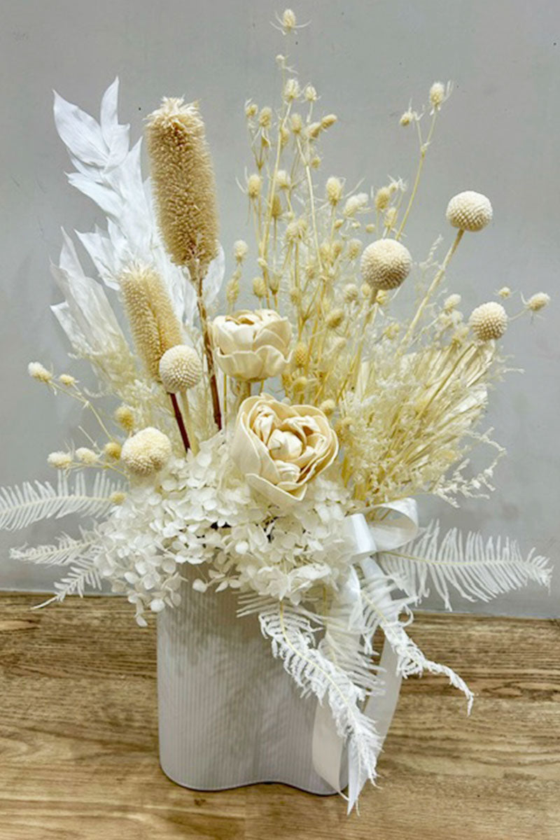 Perfect White & Cream Dried Arrangement