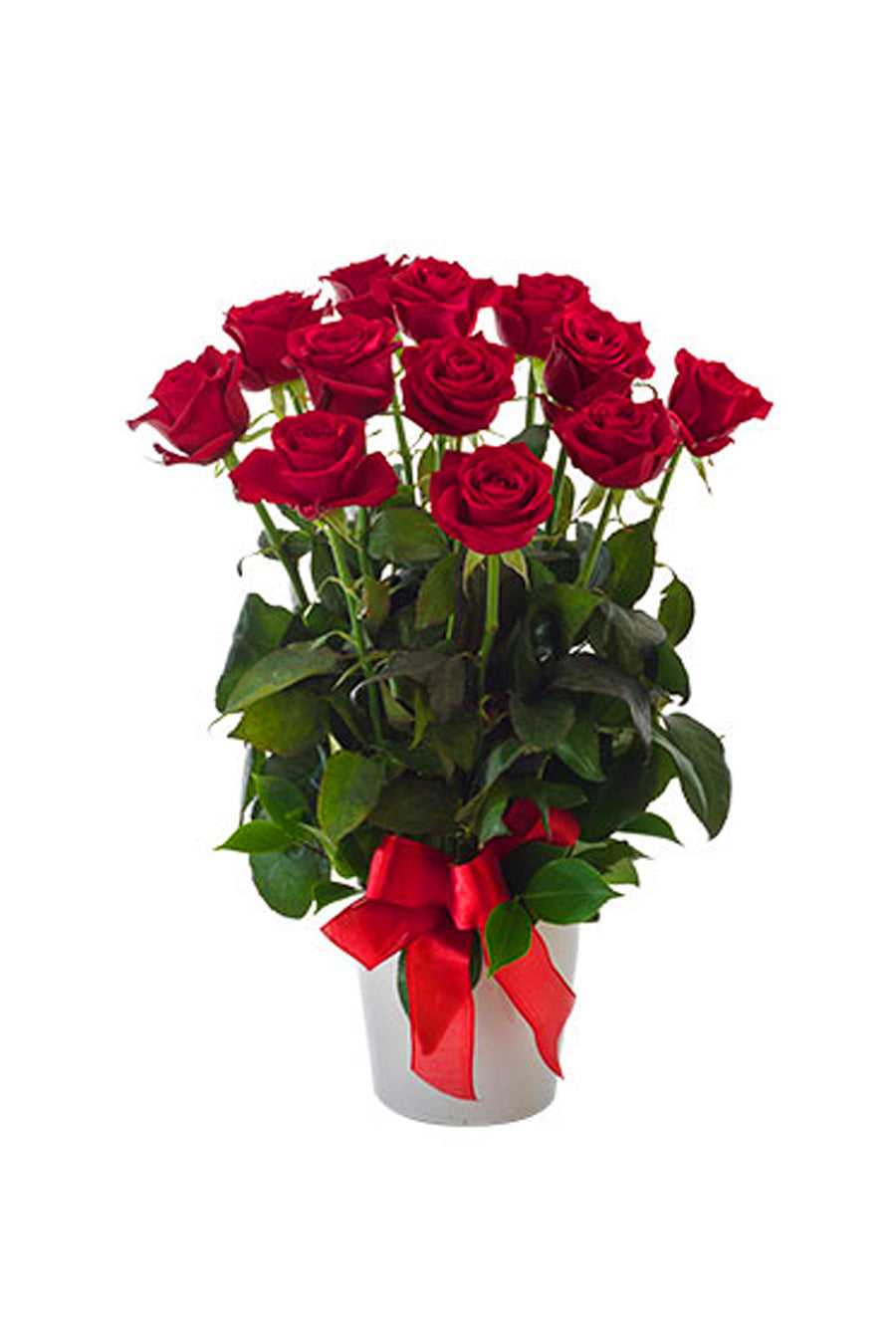 Colombian Roses in Ceramic Vase or Hat Box