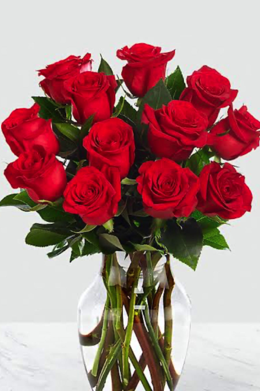Colombian Roses in Glass Vase