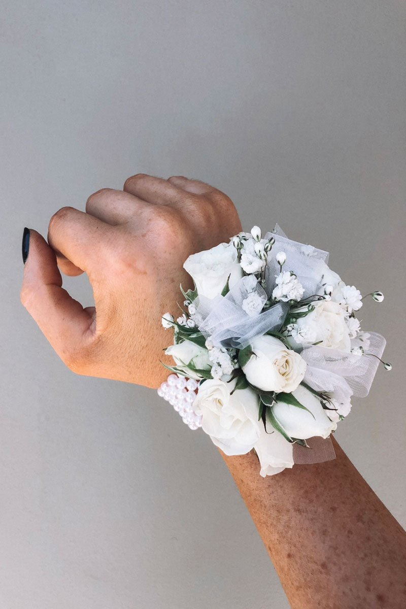 White Wrist Corsage