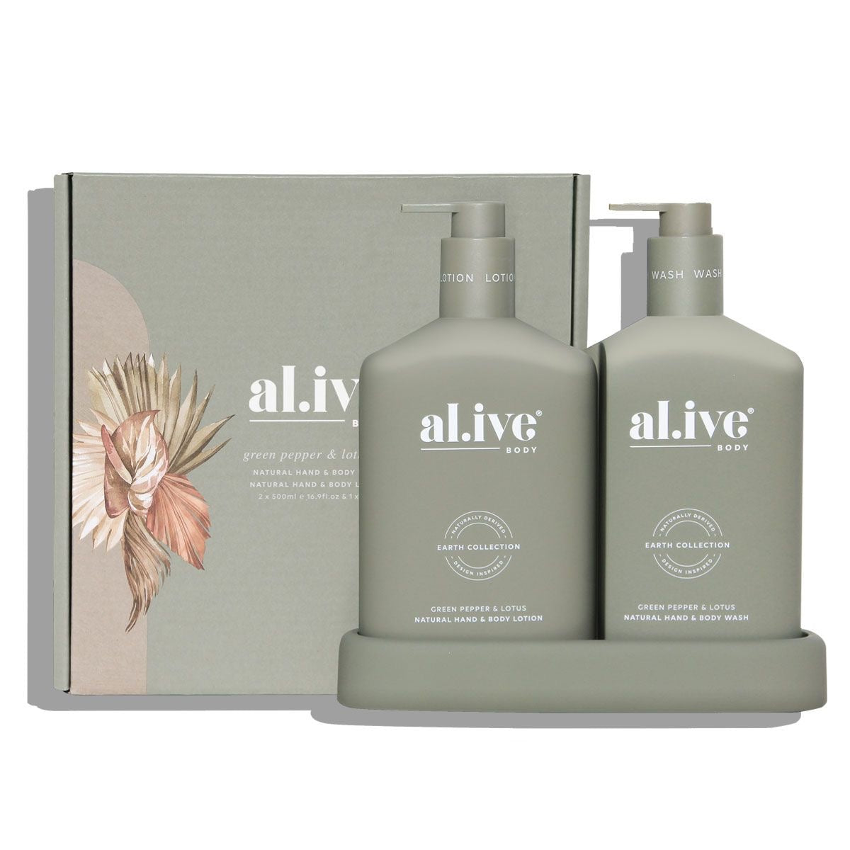 Wash & Lotion Duo + Tray – Green Pepper & Lotus