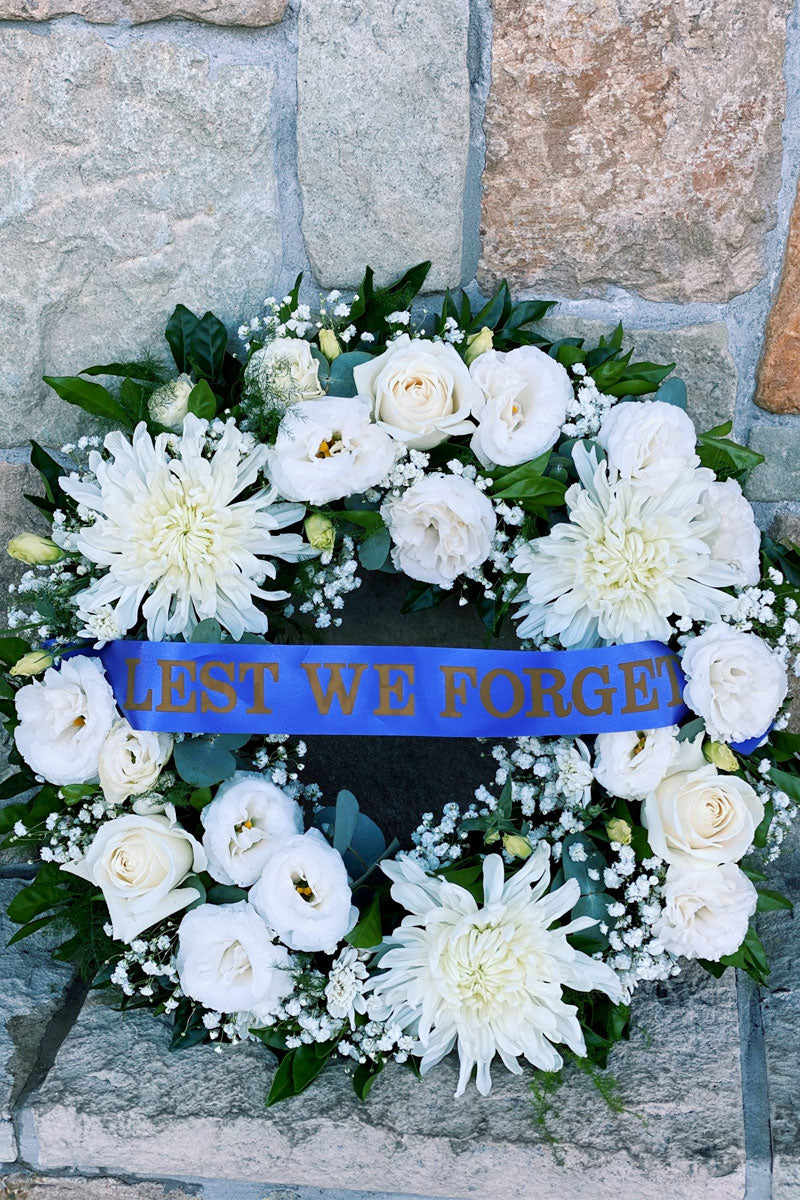 White ANZAC Day Wreath