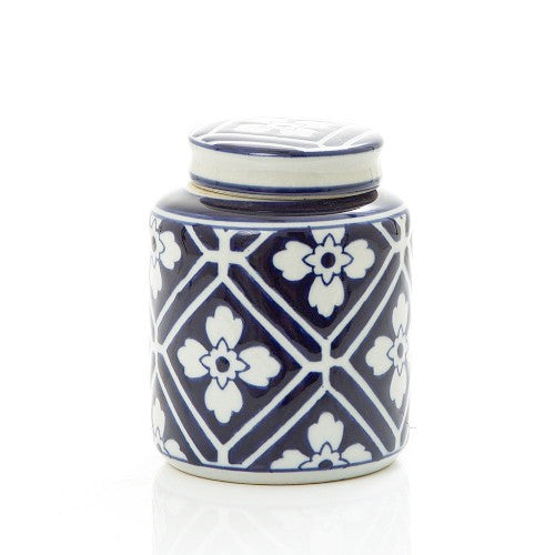 Han Jar Sm 10x10x13cm Blue White