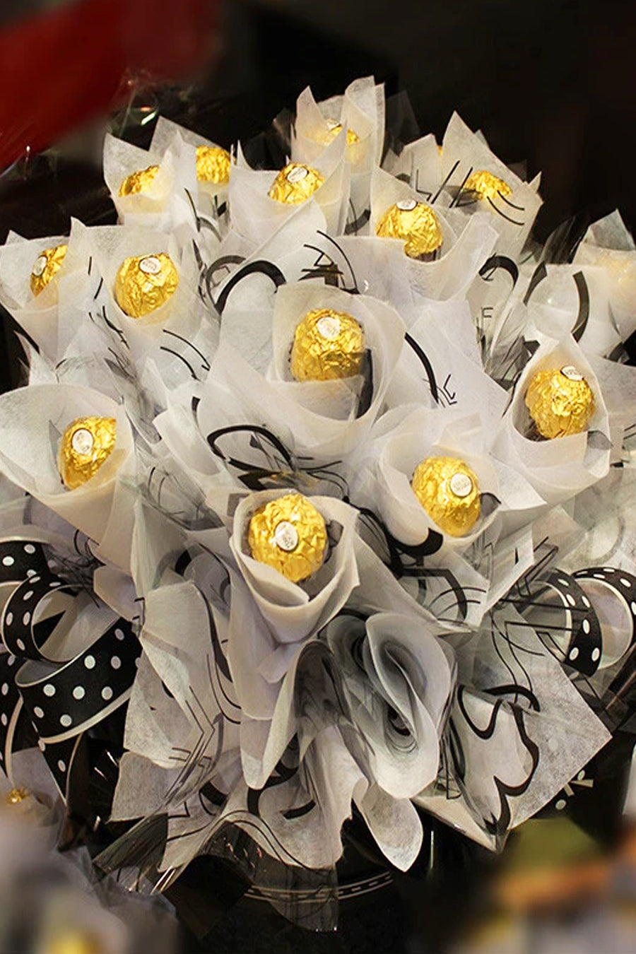 Black & White Chocolate Box Arrangement