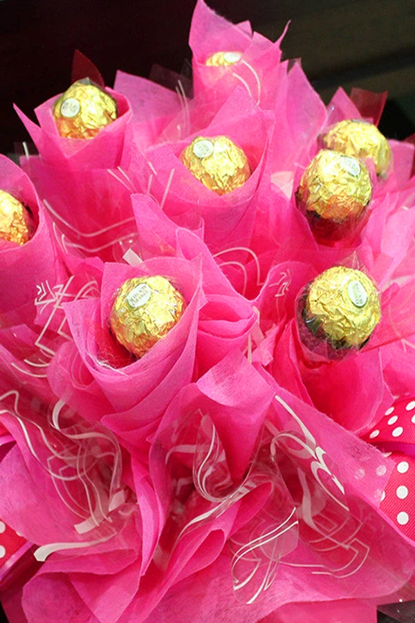 Hot Pink Chocolate Bouquet